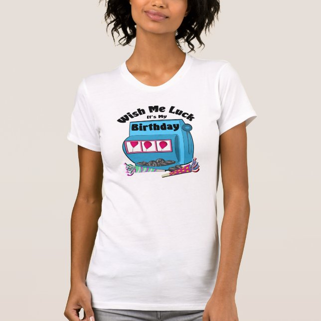 Slotmaschine zum Geburtstag T-Shirt (Vorderseite)