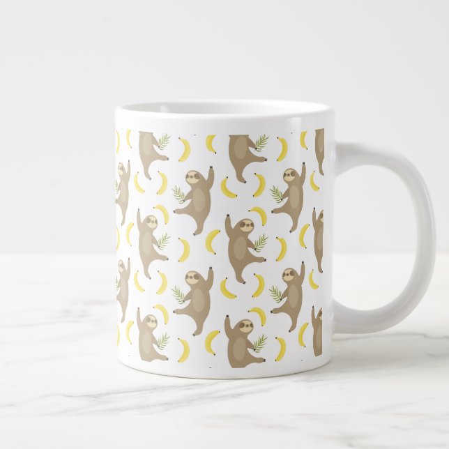 Slots & Bananen-Muster Jumbo-Tasse (Rechts)