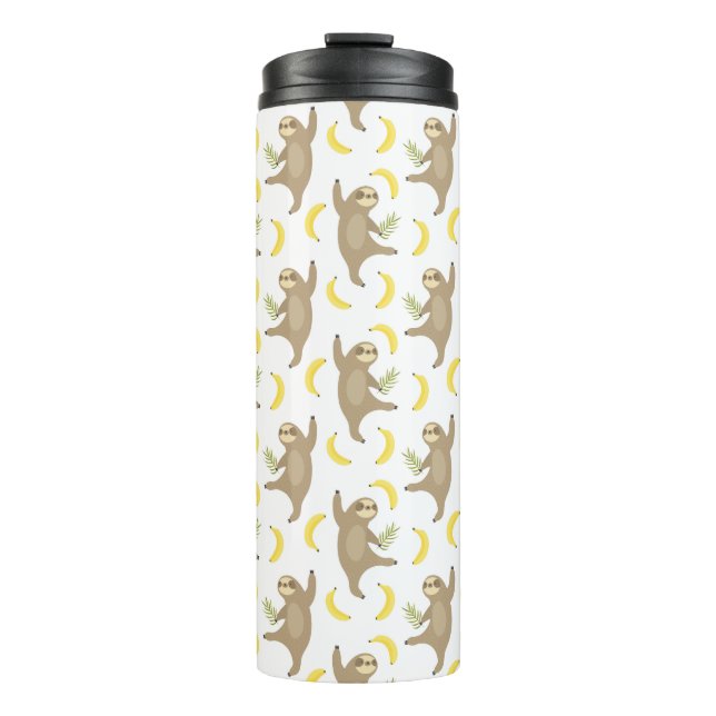 Slots & Bananen-Muster Thermosbecher (Vorderseite)