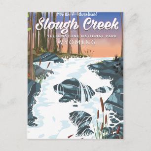 Slough Creek, Yellowstone Nationalpark Postkarte
