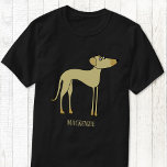 Sloughi Dog T-Shirt<br><div class="desc">Ein niedlicher Sloughi oder arabischer Greyhound Hund. Anpassen,  indem Sie den Namen ändern oder einen eigenen Text,  eine Phrase oder ein eigenes Sprichwort hinzufügen.</div>