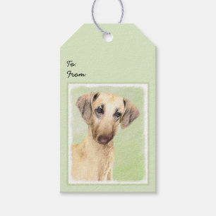 Sloughis-Malerei - Niedliche Original Hunde-Kunst Geschenkanhänger