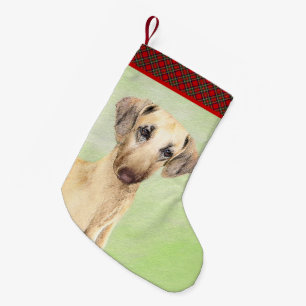 Sloughis-Malerei - Niedliche Original Hunde-Kunst Kleiner Weihnachtsstrumpf