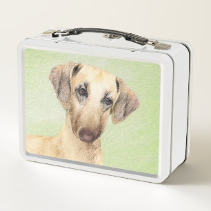 Sloughis-Malerei - Niedliche Original Hunde-Kunst Metall Brotdose