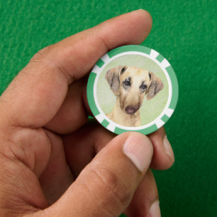 Sloughis-Malerei - Niedliche Original Hunde-Kunst Pokerchips