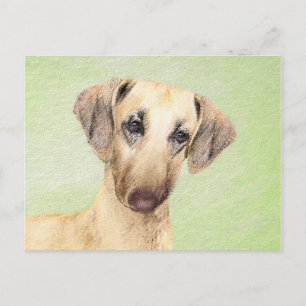 Sloughis-Malerei - Niedliche Original Hunde-Kunst Postkarte