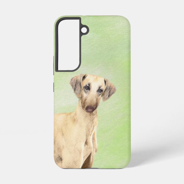 Sloughis-Malerei - Niedliche Original Hunde-Kunst Samsung Galaxy Hülle (Rückseite)