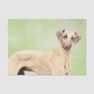 Sloughis-Malerei - Niedliche Original Hunde-Kunst Seidenpapier