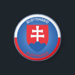 Slovakia Coat of Arms Circle Shape Magnet<br><div class="desc">Sehr angenehmes Design,  das das Wappen der Slowakei in einer kreisförmigen Form aus den nationalen Farben zeigt.</div>