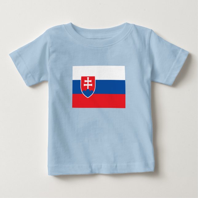 Slovakia Flag Baby T-shirt (Vorderseite)
