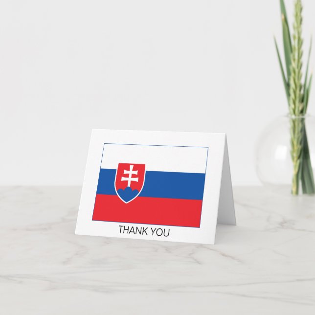 Slovakia Flag Dankeskarte (Vorderseite)