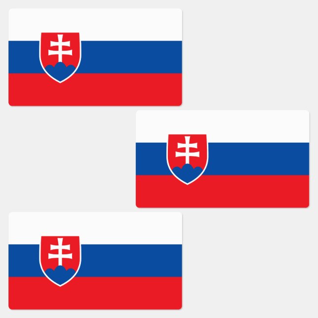 Slovakia Flag Etiketten (Gruppe)