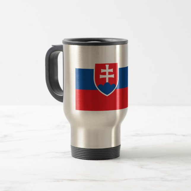 Slovakia Flag Reisebecher (Vorderseite Links)