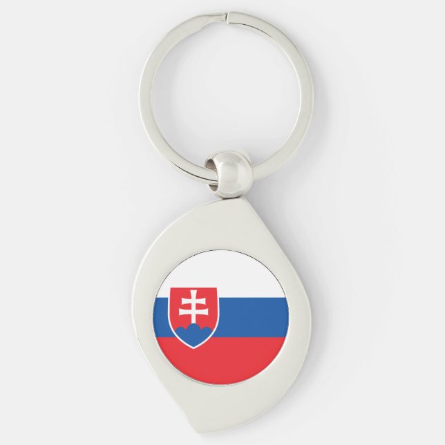 Slovakia Flag Schlüsselanhänger (Vorderseite)