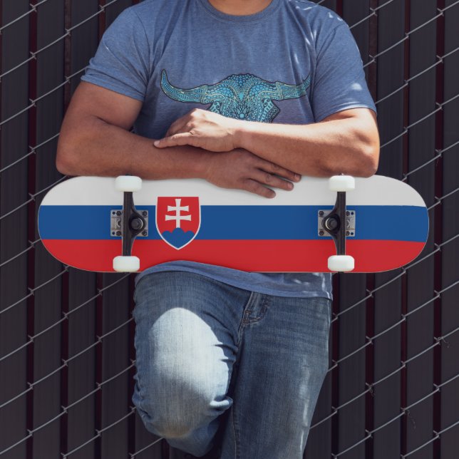 Slovakia Flag Skateboard (Außenbereich 3)