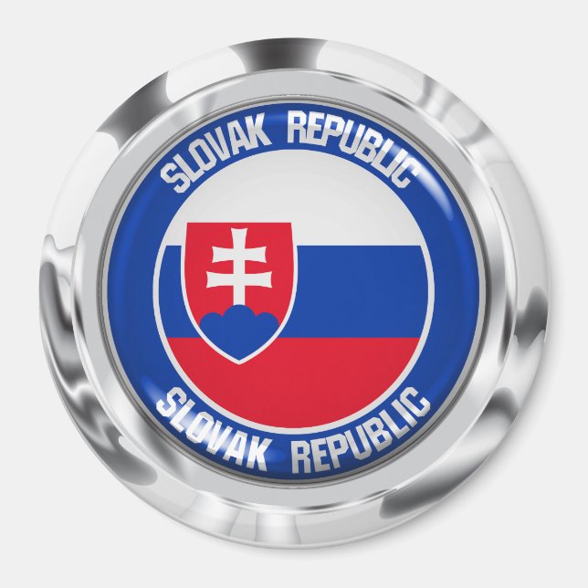 Slovakia Round Emblem Magnet (Vorne)