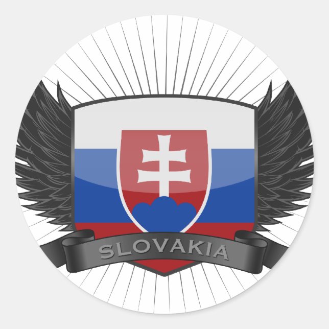 SLOVAKIA RUNDER AUFKLEBER (Vorderseite)