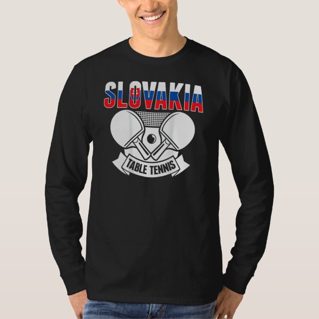 Slovakia Table Tennis   Support Slovak Ping Pong T T-Shirt (Vorderseite)