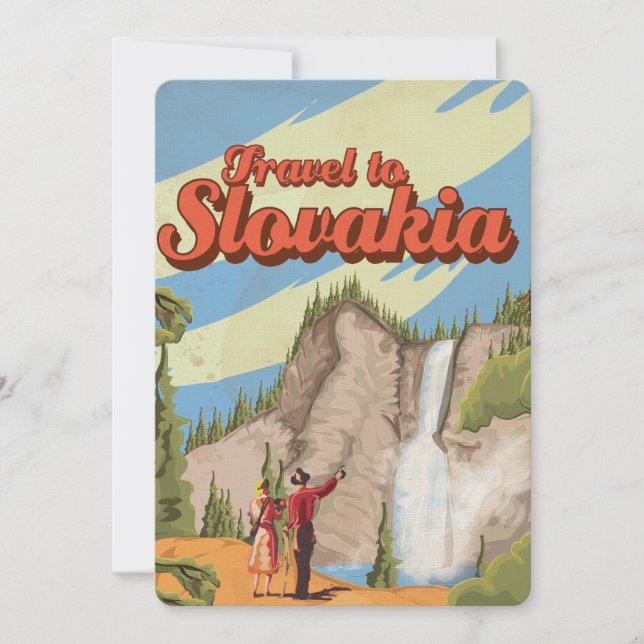 Slovakia Vintage Travel Poster Einladung (Vorderseite)