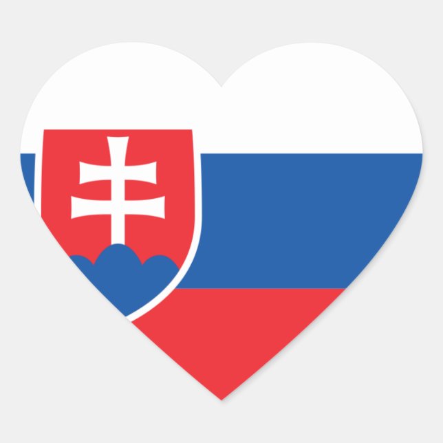 Slovakie Herz-Aufkleber (Vorderseite)