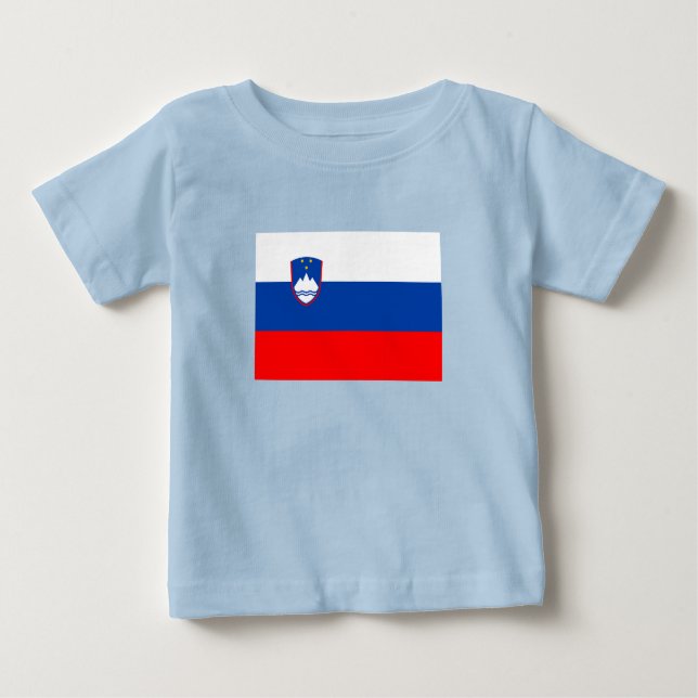 Slovenia Flag Baby T-shirt (Vorderseite)