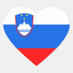 Slovenia Flag Herz-Aufkleber