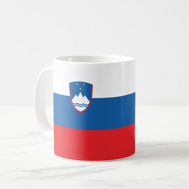 Slovenia Flag Kaffeetasse (Vorderseite Links)