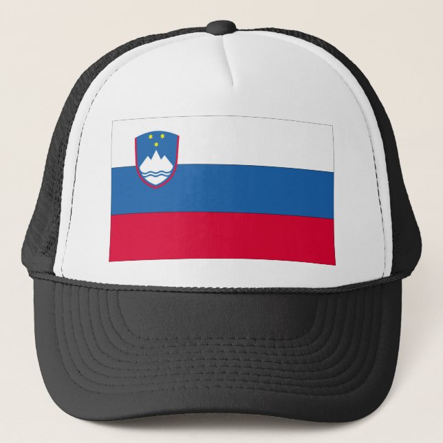 Slovenia Flag Truckerkappe (Vorderseite)