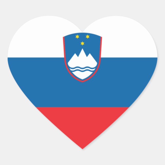 Slovenia Herz-Aufkleber (Vorderseite)