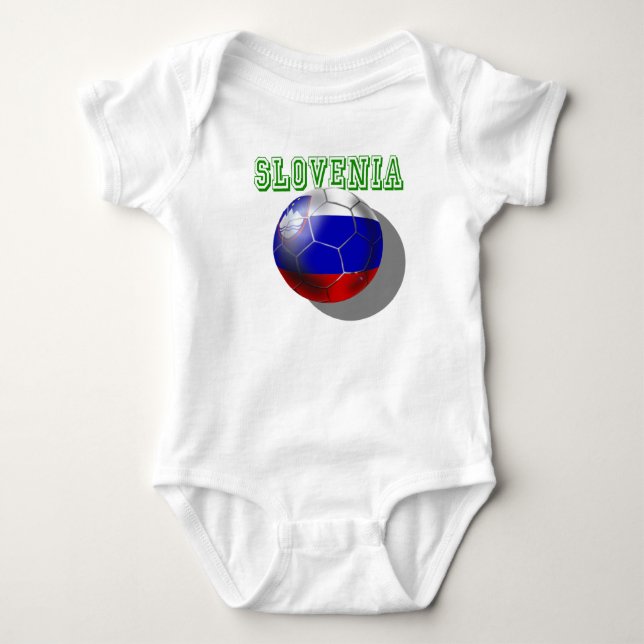 Slovenija Slowenien futbal Nogomet Fußball Baby Strampler (Vorderseite)