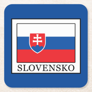 Slovensko Rechteckiger Pappuntersetzer