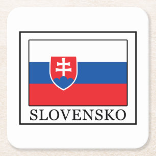 Slovensko Rechteckiger Pappuntersetzer