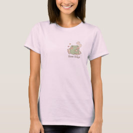 Slow Days Frog Frauen T-Shirt | Süße Kawaii T-Shir