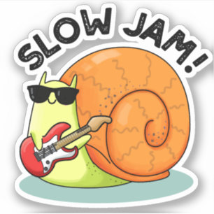 Slow Jam Funny Music Animal Puff Aufkleber