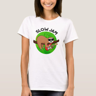Slow Jam Funny Music Animal Puff T-Shirt