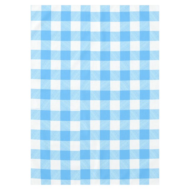 Slow-Living Sommer Karo-Himmel Tischdecke (Vorderseite)