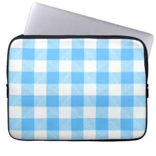 Slow-Living Sommer Karo Laptopschutzhülle