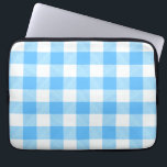 Slow-Living Summer Sky Check Laptopschutzhülle<br><div class="desc">Breathe easy. Designed for the intentional slow-down this sky-blue check is reminiscent of a cloudless  May afternoon. It’s a reminder to unplug,  brew a pot of herbal tea,  and lean into the restorative rhythm of a life lived slowly.</div>