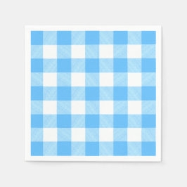 Slow-Living Summer Sky Check Serviette