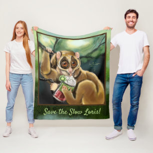 Slow Loris Smoothie Fleecedecke