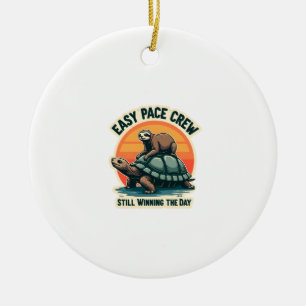 Slow Pace Squad Vintage-Tier-Shirt für Läufer 2 Keramik Ornament