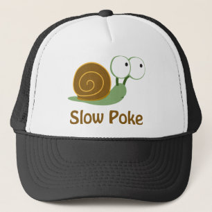 Slow Poke - Grüne und braune Schnecke Truckerkappe