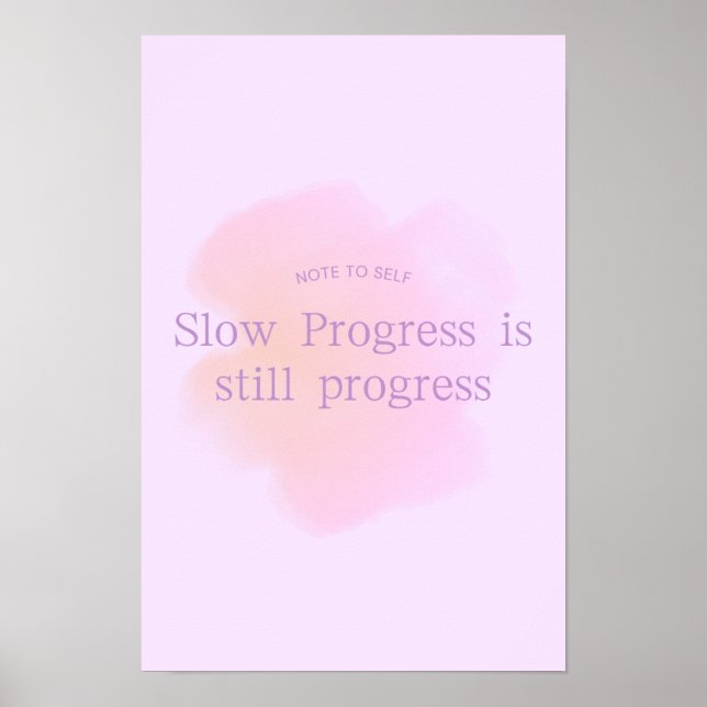 Slow Progress is progress Poster (Devant)