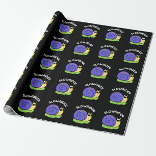 Slow Rider Funny Low Rider Snail Pub Dark BG Geschenkpapier