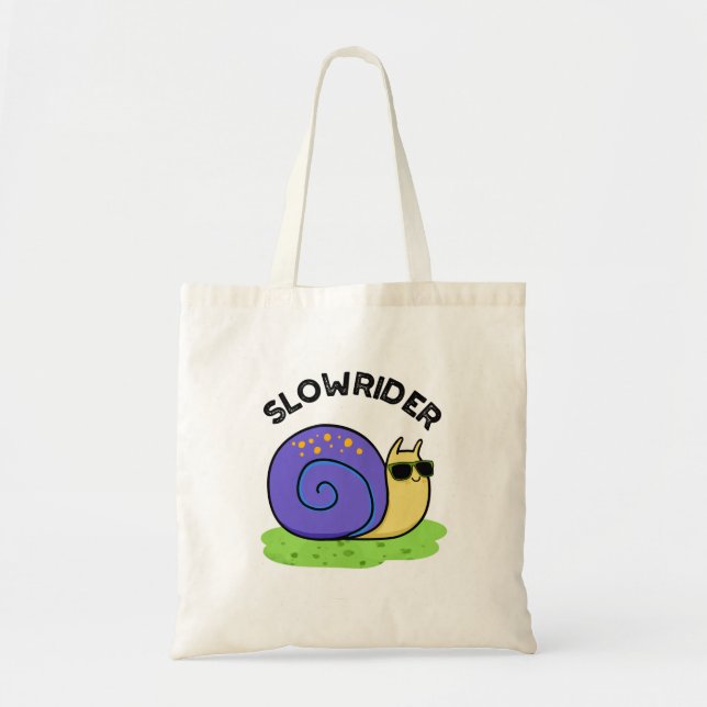 Slow Rider Funny Low Rider Snail Pub Tragetasche (Vorne)