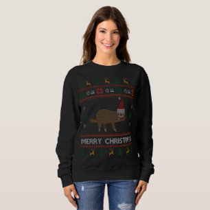 Slow Sloan Weihnachts-Sweater Slow Sloth Santa Sweatshirt