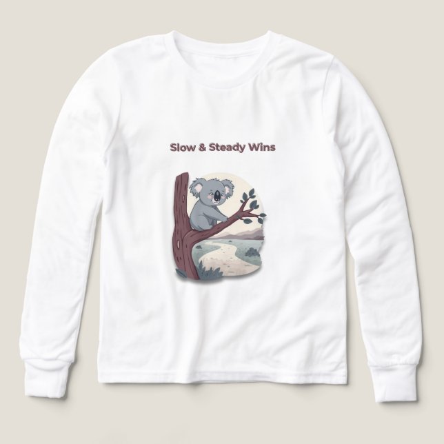 **"Slow & Steady Wins – Motivational Cute Koala "* (Design Vorderseite)