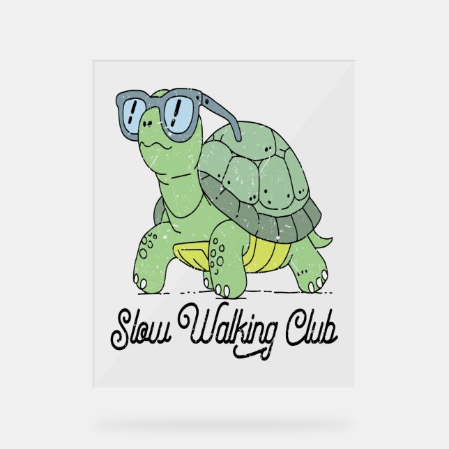 Slow Walking Club Cute Funny Turtle (Recto)