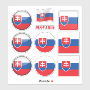 Slowakei-Aufkleber und Slowakei-Flaggenherz /sport Aufkleber