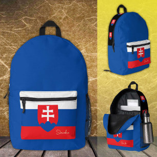 Slowakei, Blauer Rucksack, Slowakei, Flagge / patr Bedruckter Rucksack